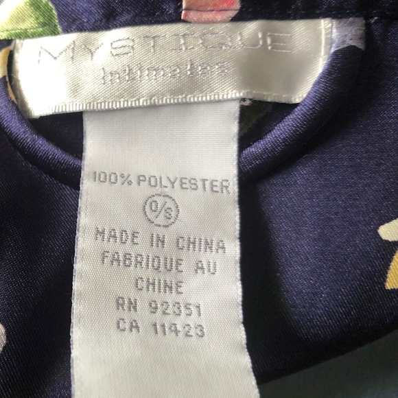 Blue Floral Kimono Robe MYSTIQUE One Size - Picture 2 of 10